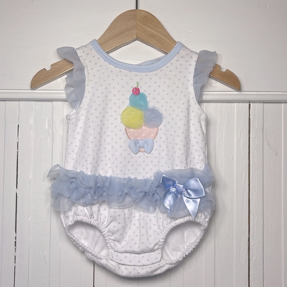 KYLE & DEENA VGUC Embroideres Appliqué Ice Cream Tutu Lace Ruffle Bubble